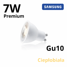 Żarówka Led Gu10 7W Premium Barwa Ciepłobiała Samsung
