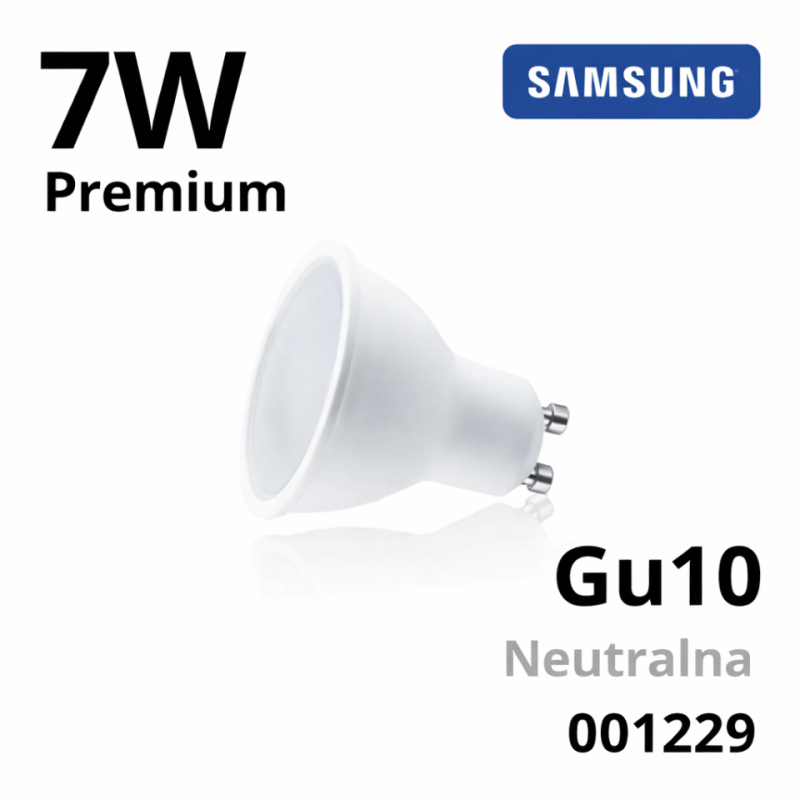 Żarówka Led Gu10 7W Premium Barwa Neutralna Samsung 001229