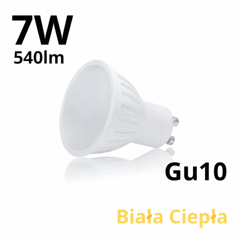 Żarówka Led Gu10 7W 540Lm - Biała Ciepła