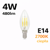 Led Line Lite Żarówka Led E14 4W 2700K 480Lm 220-240V Filament C35 Świeczka