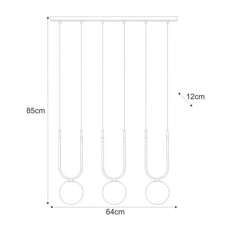 Lampa Wisząca K-5596 Z Serii Goldi