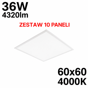 Panel Led V-Tac 36W 600X600 Led Backlight 33Mm 120Lm/W Vt-60036 4000K 4320Lm X10