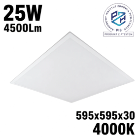Panel Led 595X595X30 25W 4500Lm 4000K B Backlit EC61267