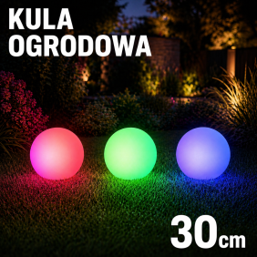 Lampa Ogrodowa Solar Led Garden Ball 30Cm 3000K+Rgb Kobi Design