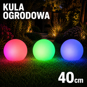 Lampa Ogrodowa Solar Led Garden Ball 40Cm 3000K+Rgb Kobi Design