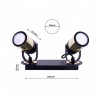 Punktowy reflektor sufitowy WILSON BLACK 2xGU10