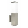 Inox Kwadratowa SU-MA - Nowoczesny kinkiet zewnętrzny srebrny E27 1x40W