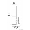 Inox Kwadratowa SU-MA - Nowoczesny kinkiet zewnętrzny srebrny E27 1x40W