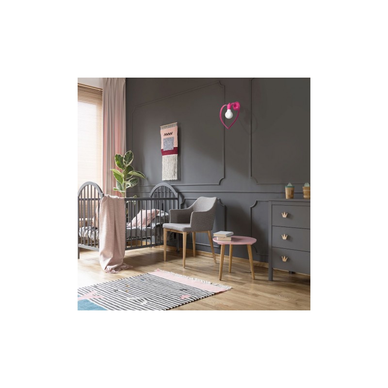 Kinkiet AMORE DARK PINK 1xE27