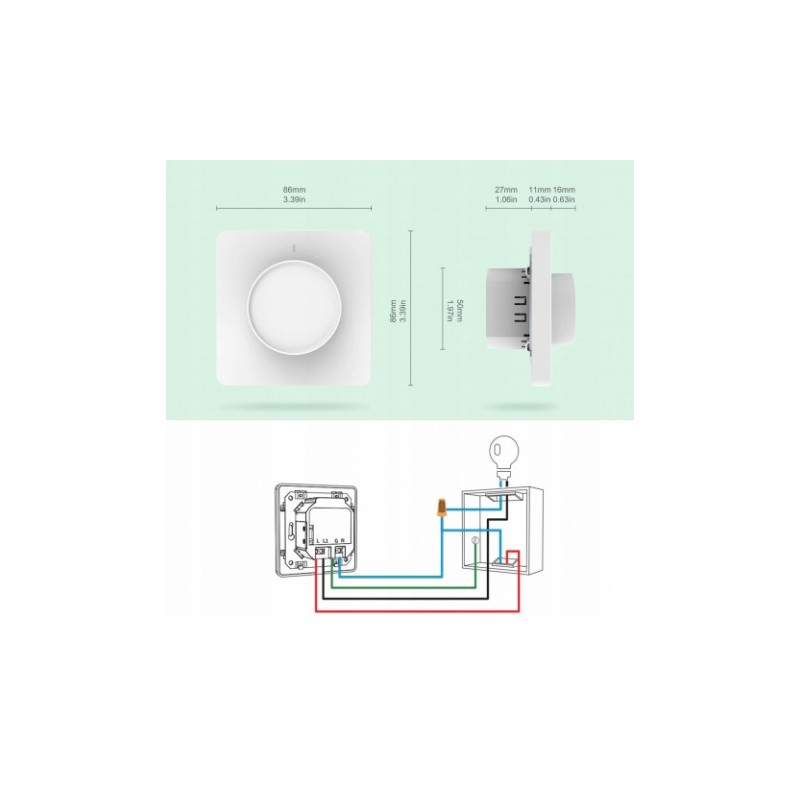 Ściemniacz LED ZigBee z pokrętłem seria KT Tuya Smart