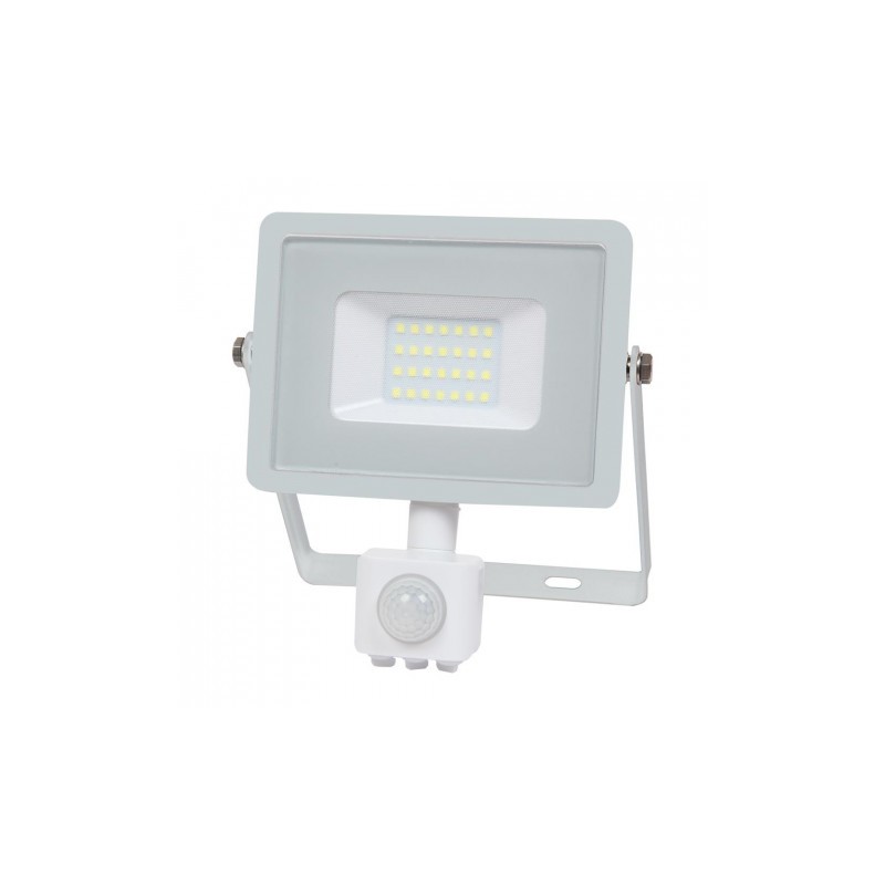 Halogen zewnętrzny LED V-TAC 20W SAMSUNG CHIP Czujnik Ruchu Funkcja Cut-OFF Biały VT-20-S 4000K 1600lm 5 Lat Gwarancji