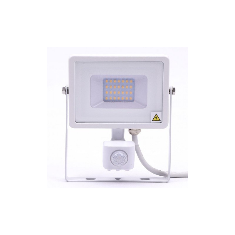 Halogen zewnętrzny LED V-TAC 20W SAMSUNG CHIP Czujnik Ruchu Funkcja Cut-OFF Biały VT-20-S 4000K 1600lm 5 Lat Gwarancji