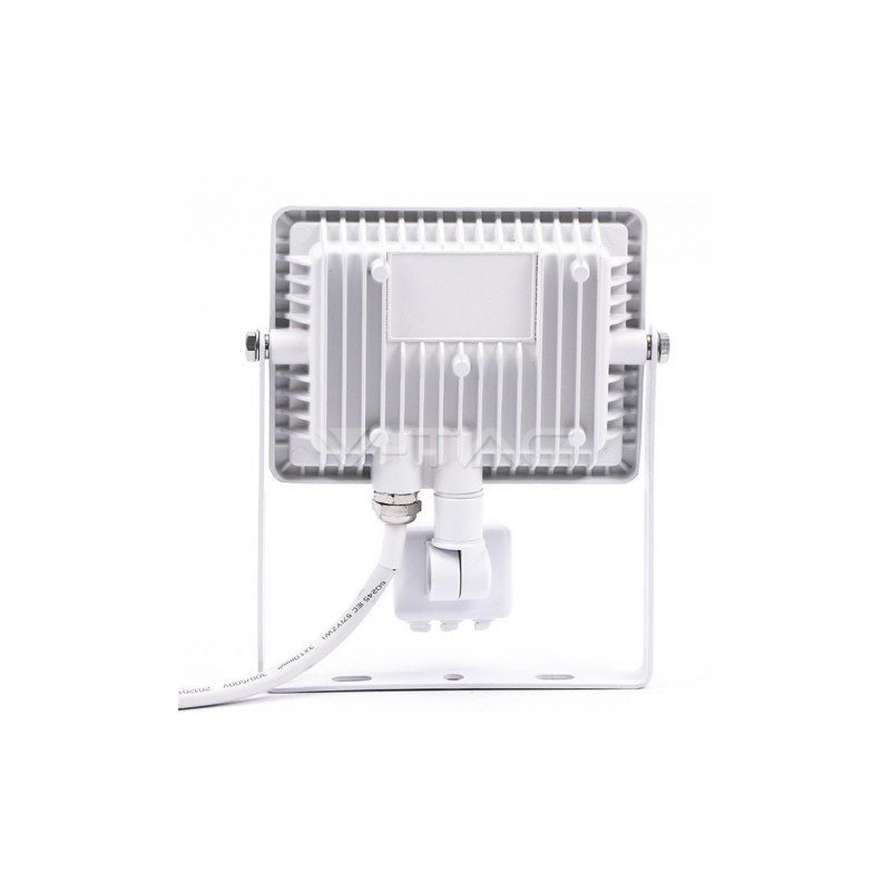 Halogen zewnętrzny LED V-TAC 20W SAMSUNG CHIP Czujnik Ruchu Funkcja Cut-OFF Biały VT-20-S 4000K 1600lm 5 Lat Gwarancji