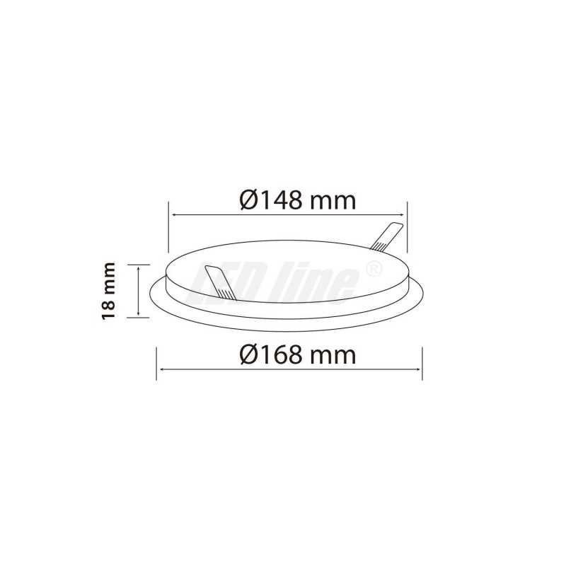Plafon LED 18W 1350lm LedLine® 230V + zasilacz - biała dzienna