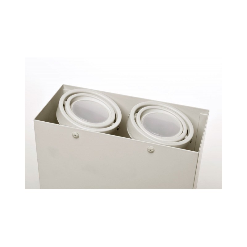 LAMPA SUFITOWA BLOCCO BIAŁA 2x7W GU10 LED
