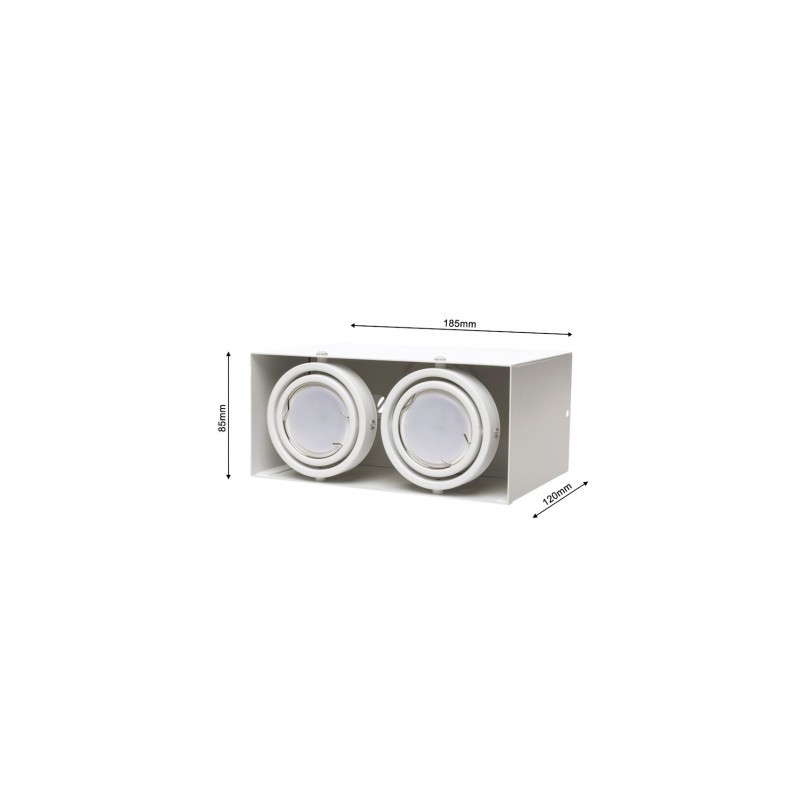 LAMPA SUFITOWA BLOCCO BIAŁA 2x7W GU10 LED