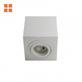 Kwadratowa biała oprawa natynkowa CUBE SQ-GU10