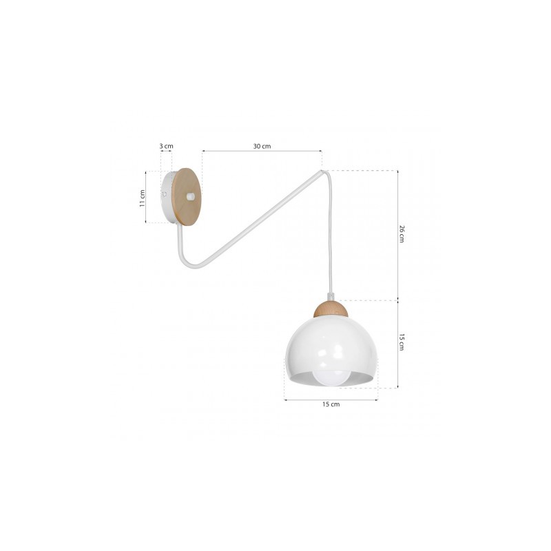 Kinkiet DAMA WHITE 1xE27