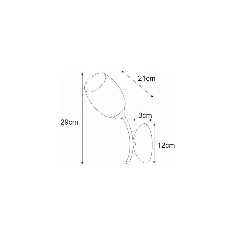 Lampa ścienna do salonu K-JSL-6093/1W CHR z serii XENA E14