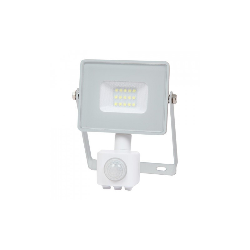 Naświetlacz LED V-TAC 10W SAMSUNG CHIP Czujnik Ruchu Funkcja Cut-OFF Biały VT-10-S 4000K 800lm 5 Lat Gwarancji