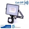 Naświetlacz LED V-TAC 10W SAMSUNG CHIP Czujnik Ruchu Funkcja Cut-OFF Czarny VT-10-S 6400K 800lm 5 Lat Gwarancji
