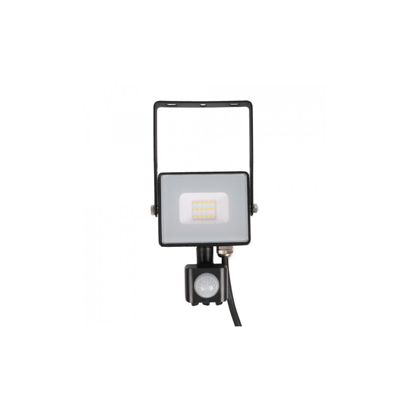 Naświetlacz LED V-TAC 10W SAMSUNG CHIP Czujnik Ruchu Funkcja Cut-OFF Czarny VT-10-S 6400K 800lm 5 Lat Gwarancji