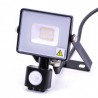 Naświetlacz LED V-TAC 10W SAMSUNG CHIP Czujnik Ruchu Funkcja Cut-OFF Czarny VT-10-S 6400K 800lm 5 Lat Gwarancji
