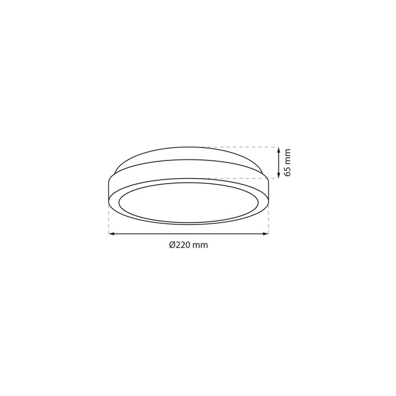 PLAFON LED 18W 3000K ZŁOTY IP65