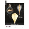 Żarówka LED V-TAC 5W E27 LOVE Filament G125 Amber VT-2205 2200K 70lm