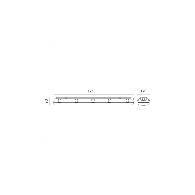 Oprawa LED HERMIC 2x120