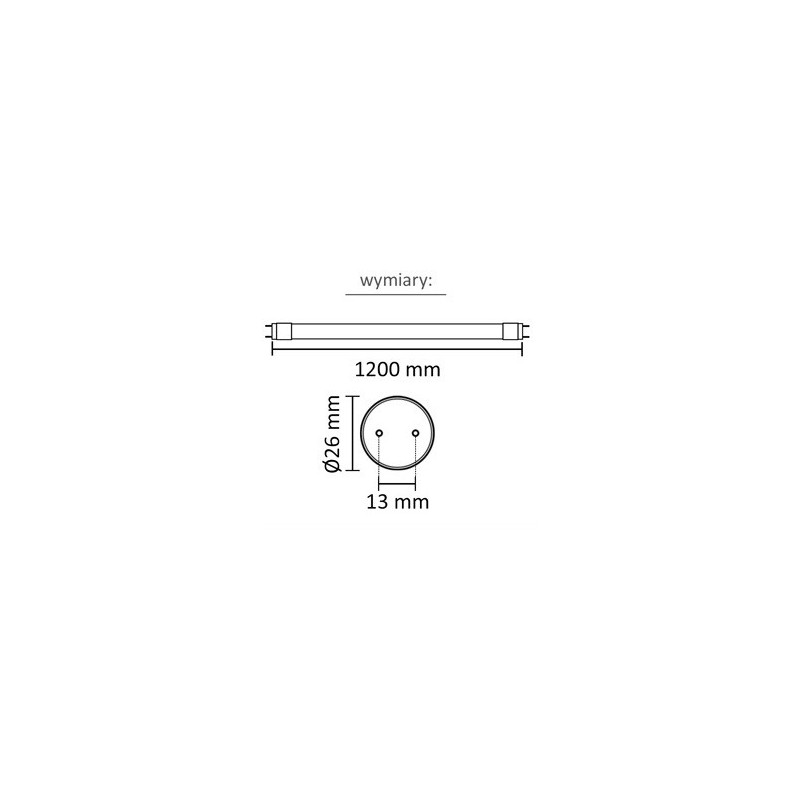 Świetlówka LED T8 do kwiatów i roślin 18W 120cm 860lm VT-1228