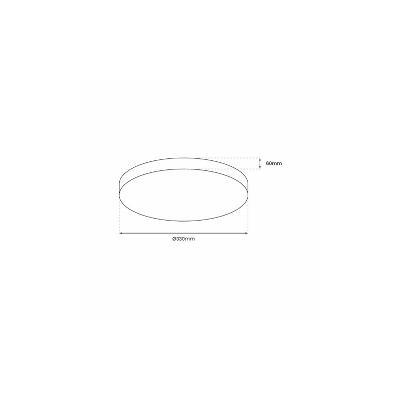 Plafon MAYA BLACK 15W LED Ø330 mm