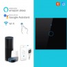 Pojedynczy włącznik WiFi+RF433 czarny Tuya Smart