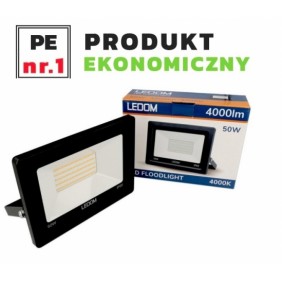 Naświetlacz LED 50W LEDOM 220-240V IP65 4000lm -  4000K