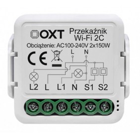 Przekaźnik WiFi OXT 2 obwody TUYA