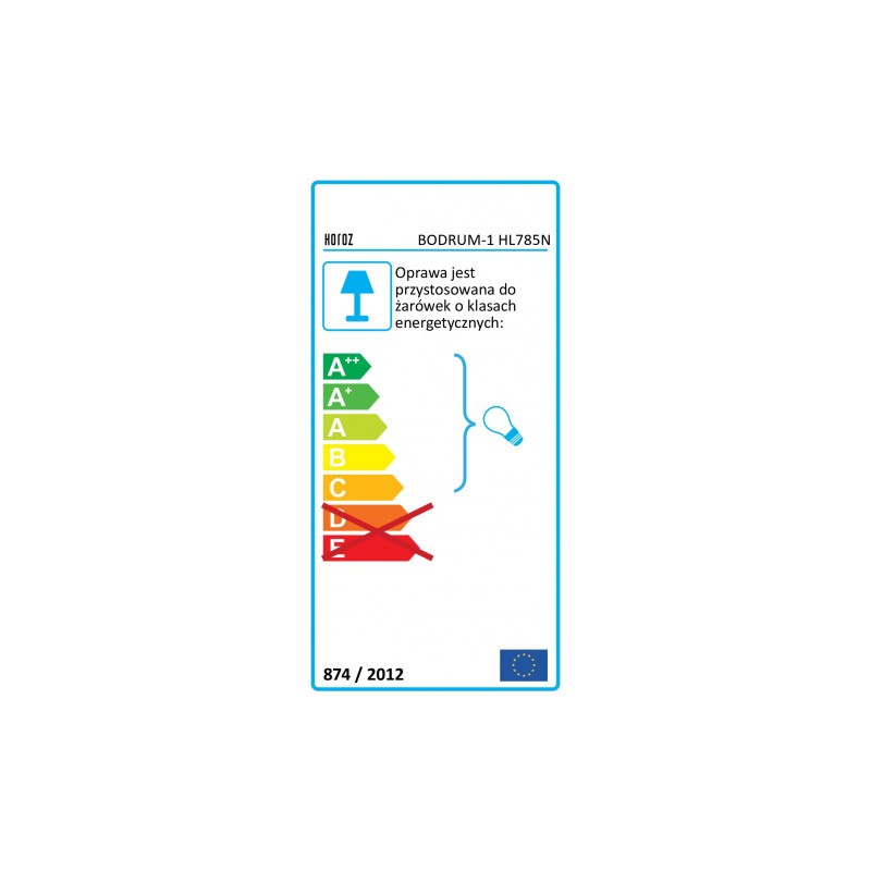 Ścienna lampa dekoracyjna 1xE14 BODRUM-1 HL785N