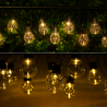 Łańcuch świetlny solarny LIGHT02 20 LED Biały Ciepły