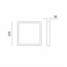 Oprawa LED SIGARO SQUARE 24W PREMIUM barwa NEUTRALNA