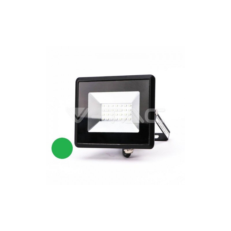 Halogen zewnętrzny LED V-TAC 20W Czarny E-Series IP65 Światło Zielone VT-4021