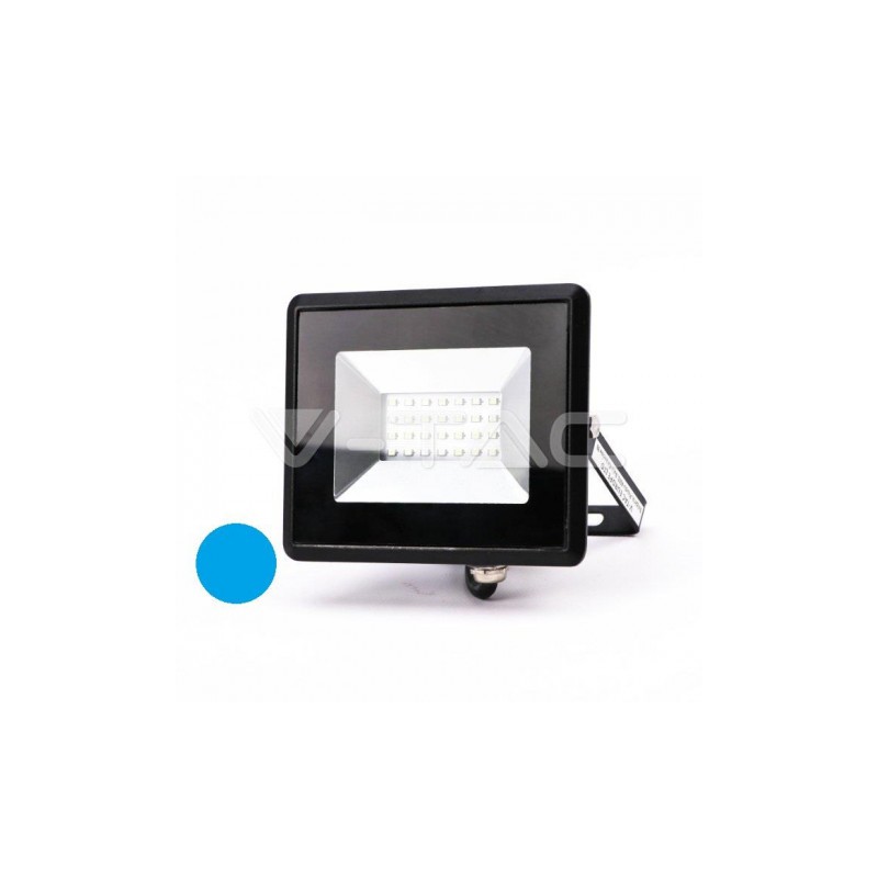 Halogen zewnętrzny LED V-TAC 20W Czarny E-Series IP65 Światło Niebieskie VT-4021
