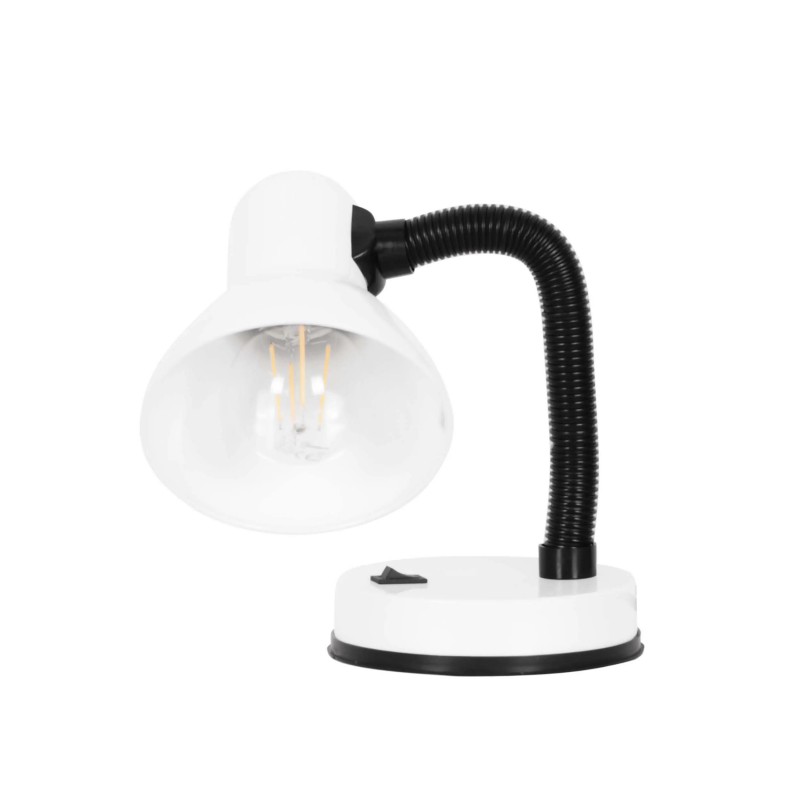 Lampka biurkowa biała K-MT-203 z serii CARIBA 1xE27