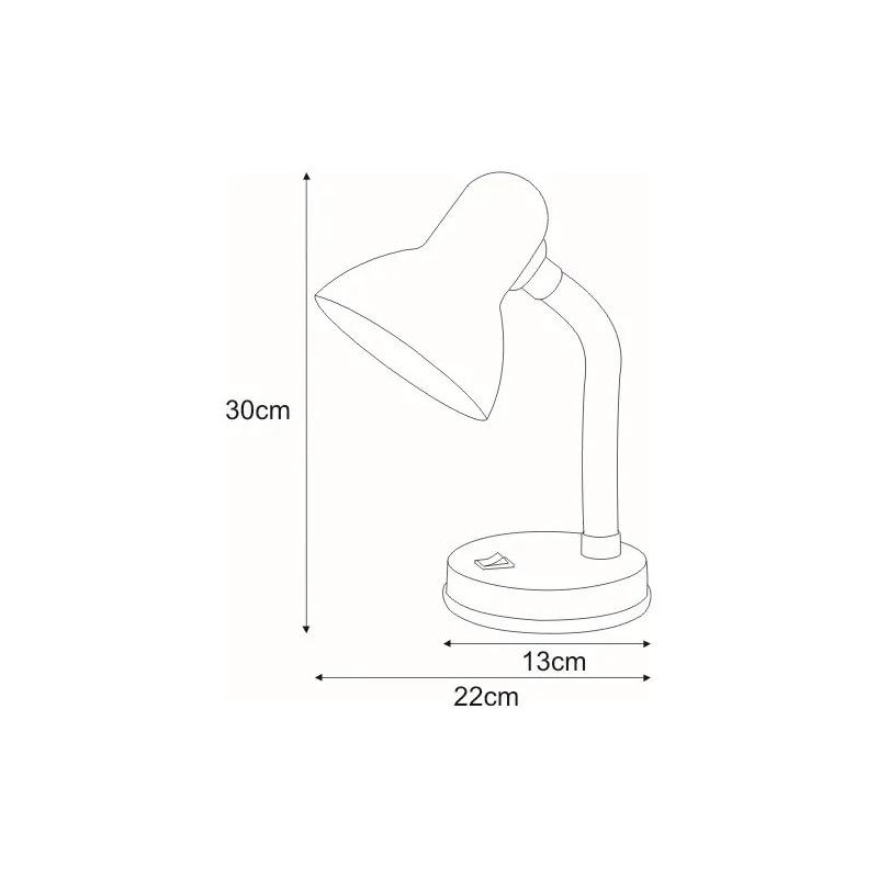 Lampka biurkowa biała K-MT-203 z serii CARIBA 1xE27