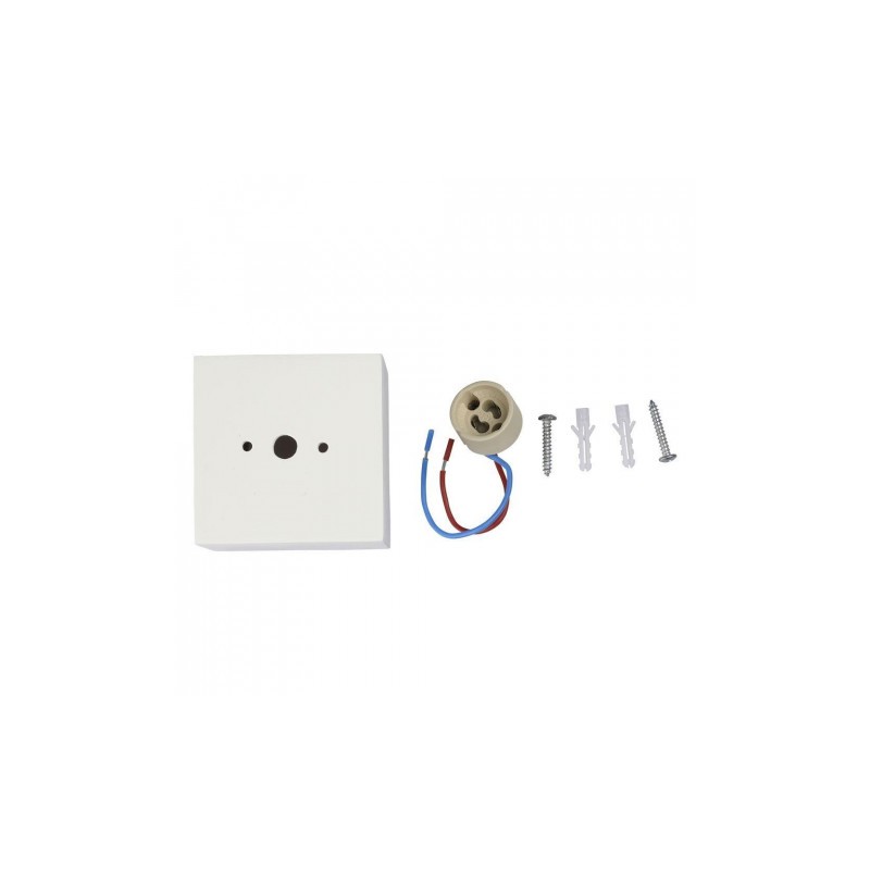 Oprawa V-TAC GIPS GU10 Natynkowa Kwadrat Aluminium Ring Biała 75x75x75mm VT-716