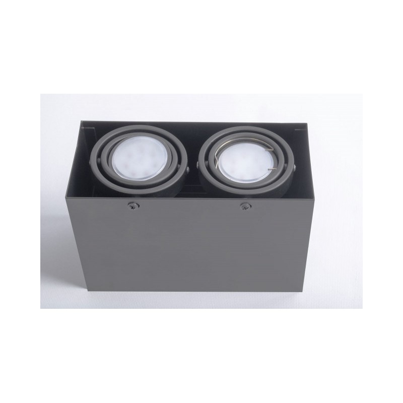 LAMPA SUFITOWA BLOCCO SZARY 2x7W GU10 LED