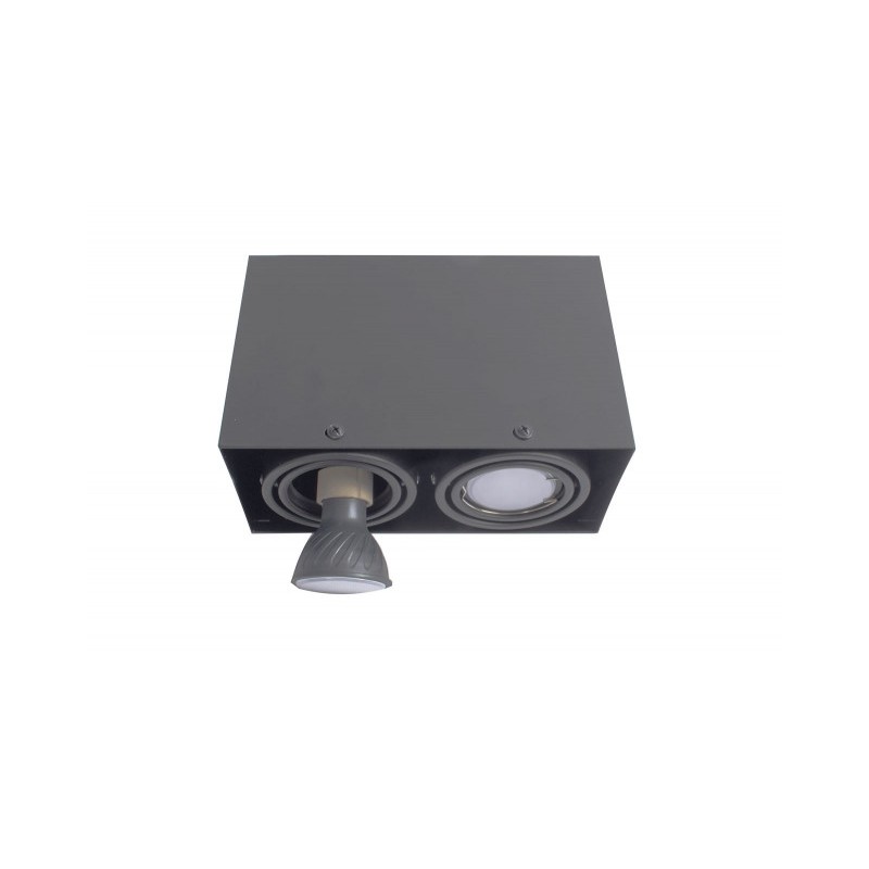LAMPA SUFITOWA BLOCCO SZARY 2x7W GU10 LED