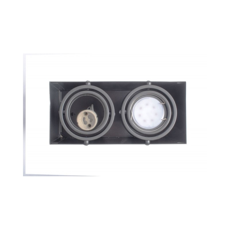 LAMPA SUFITOWA BLOCCO SZARY 2x7W GU10 LED