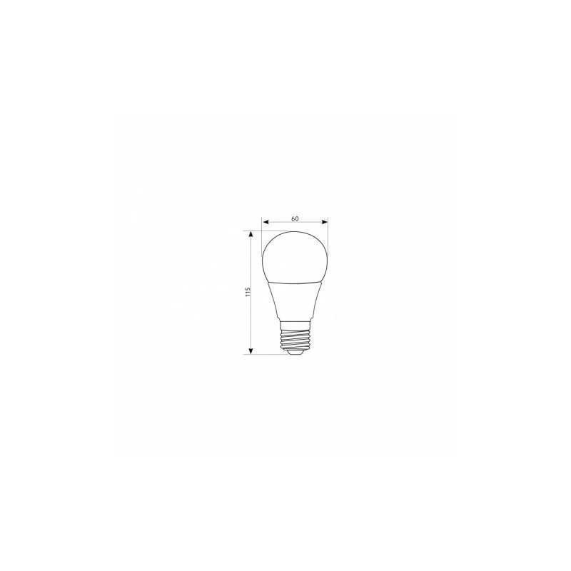 Żarówka LED E27 RGBW ( RGB + b. ciepła) 7,5W KOBI
