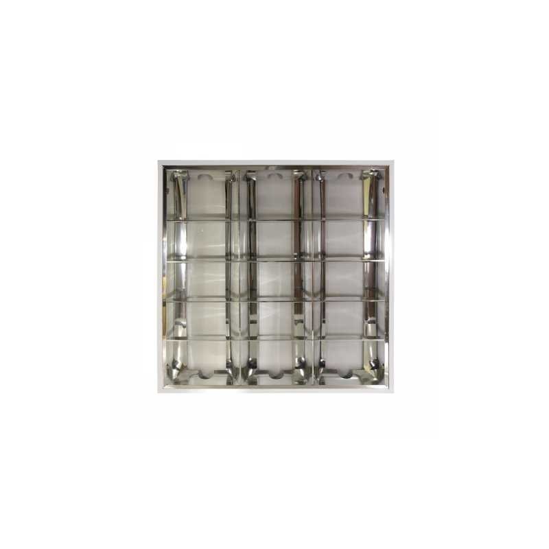 Oprawa rastrowa 60x60cm natynkowa - do 3 x świetlówek / tub LED T8 - 230V AC