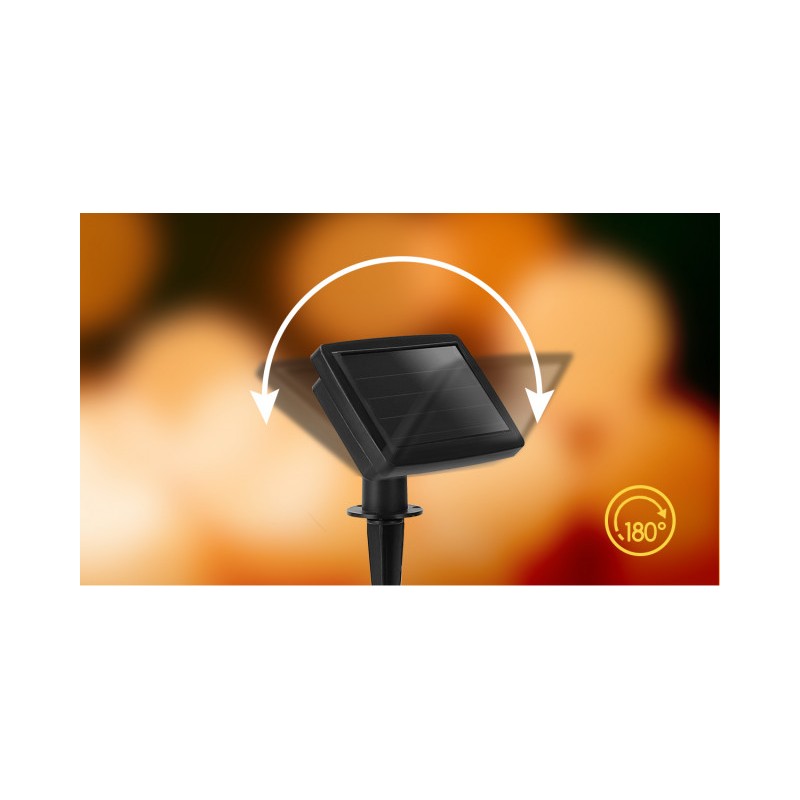 Łańcuch świetlny solarny LIGHT03 10 LED Biały Ciepły