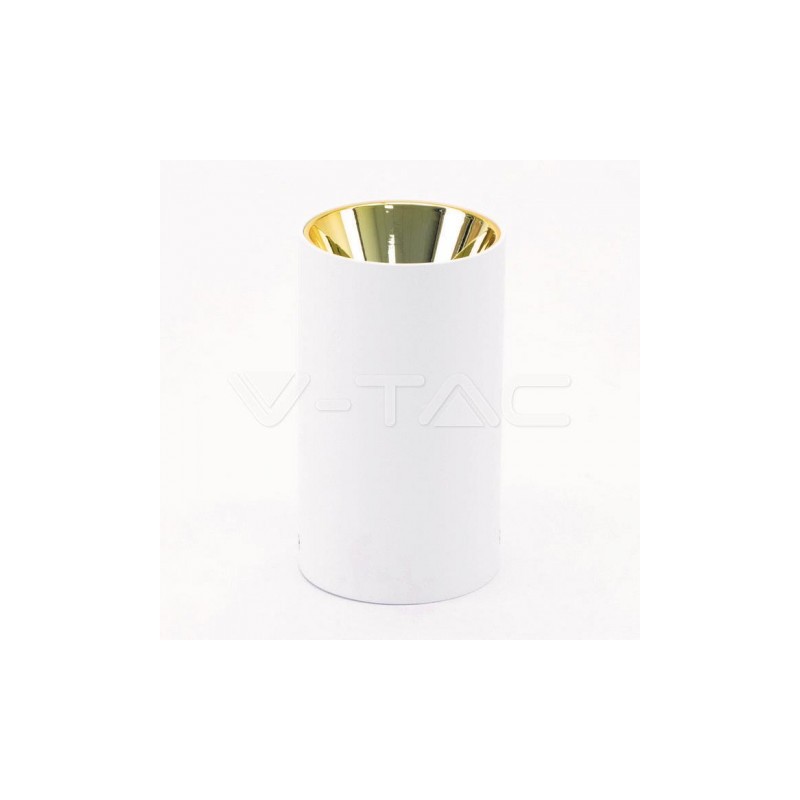 Oprawa Sufitowa V-TAC GU10 Okrągła Biały+Złoty 80x140mm VT-882